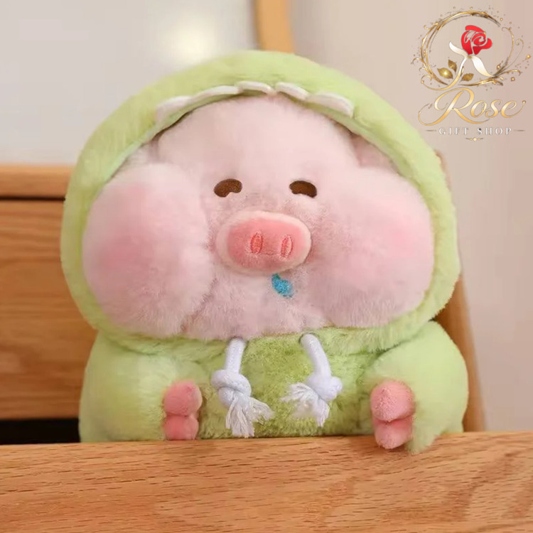 عروسک خوک لباس دایناسوری پر طرفدار لپ دار35سانتی😍💚