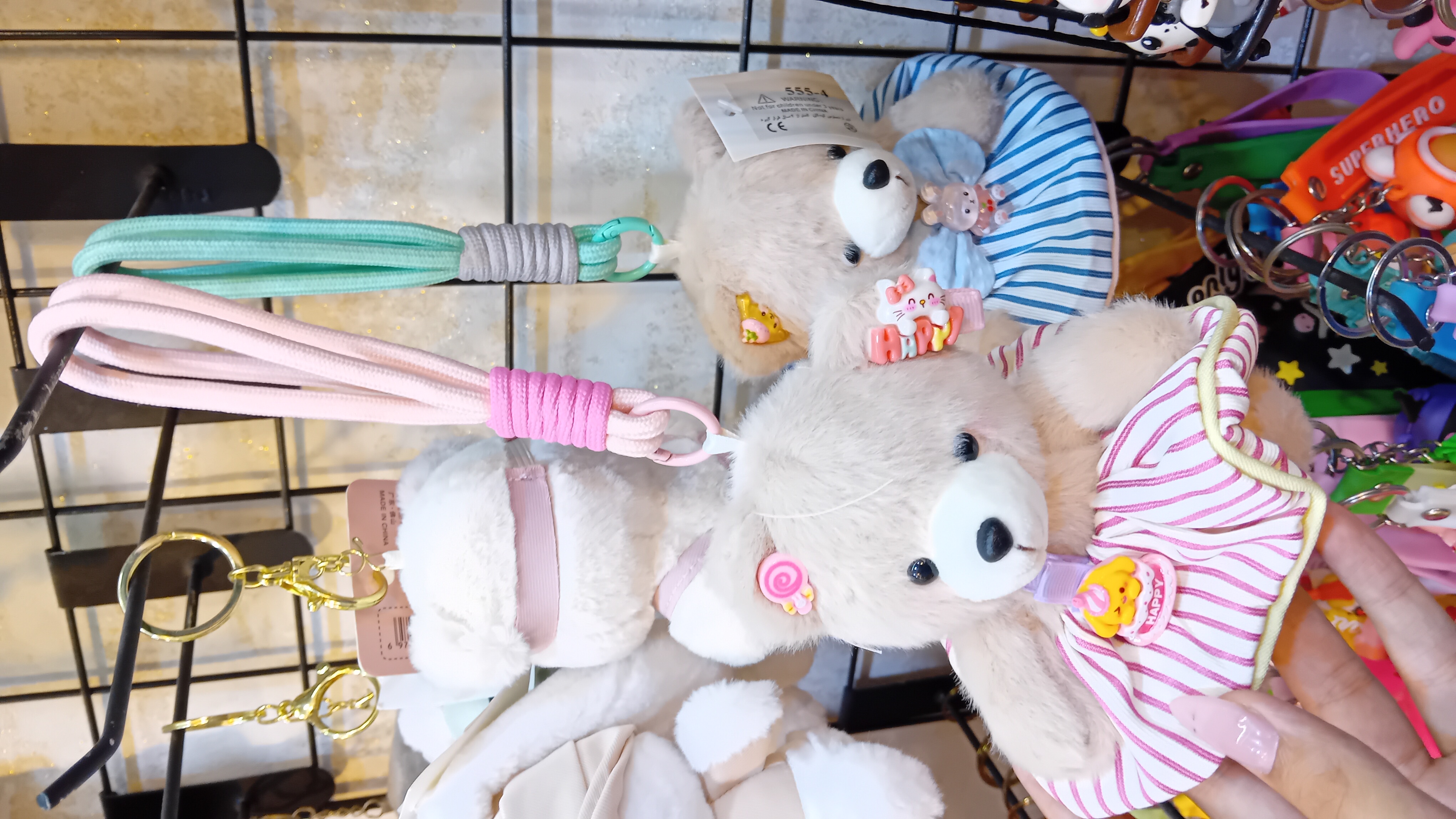 جاکلیدی و آویز کیف خرسی🥹💗🧸